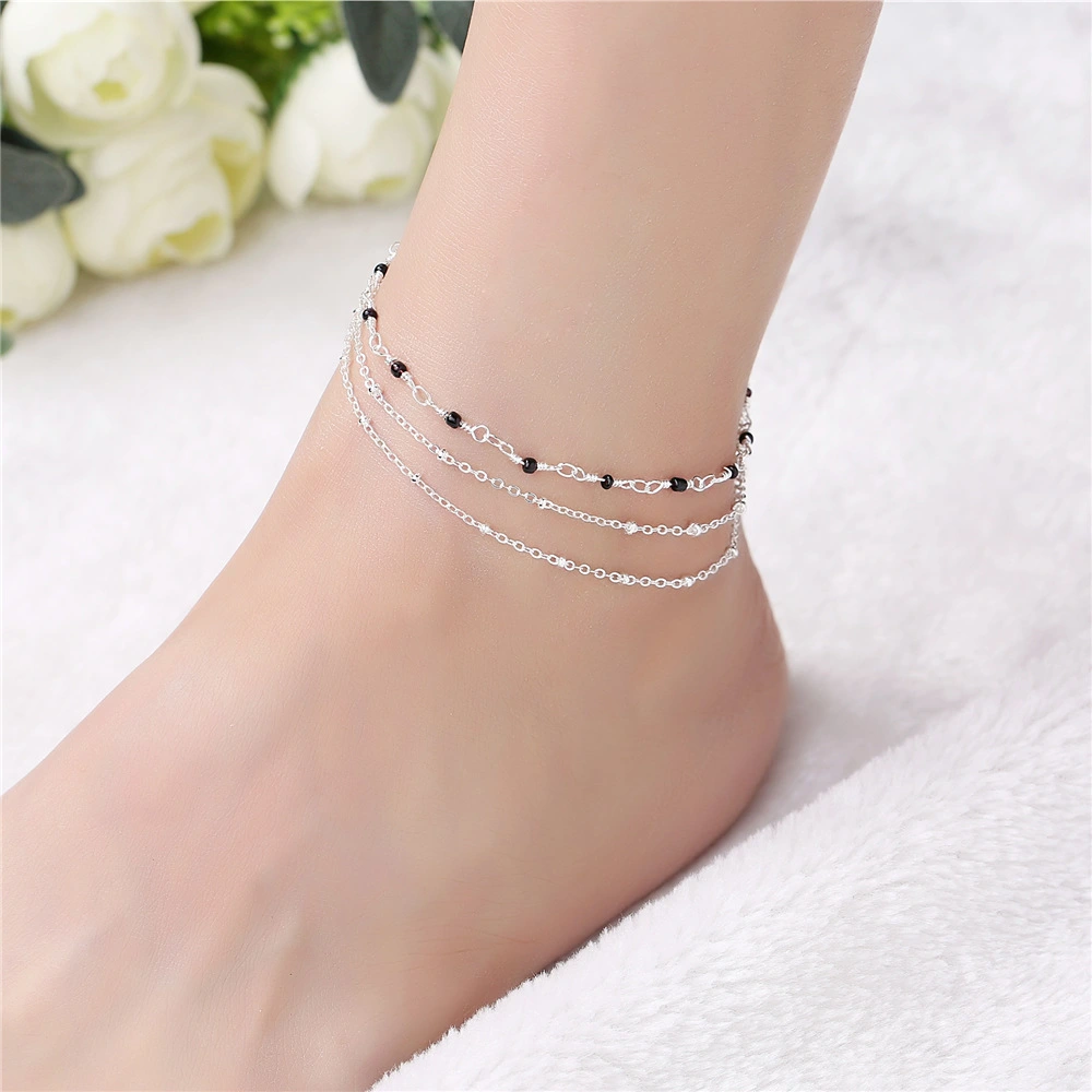 Ladies Beaded Multilayer Fringe Chain Anklet