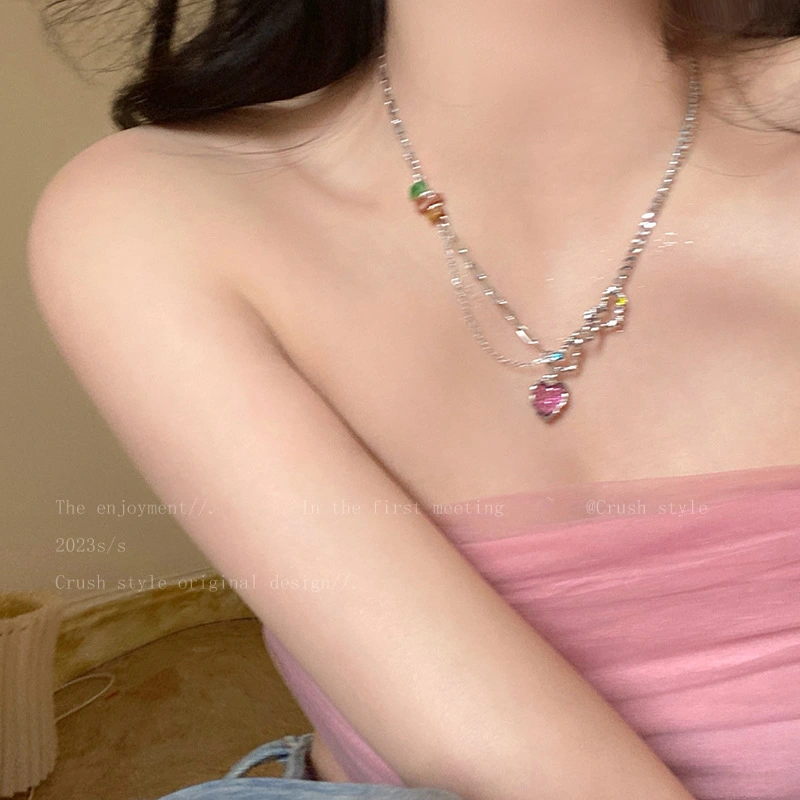 Mermaid Concubine Colorful Love Think Necklace