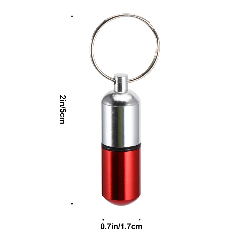 2pcs Pill Fob Keychain Pill Holder Charm Pendant Emergency Aspirin Holder