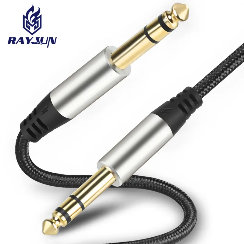 6.5mm large three-core audio cable audio mixer amplifier drum 6.35mm electric guitar cable