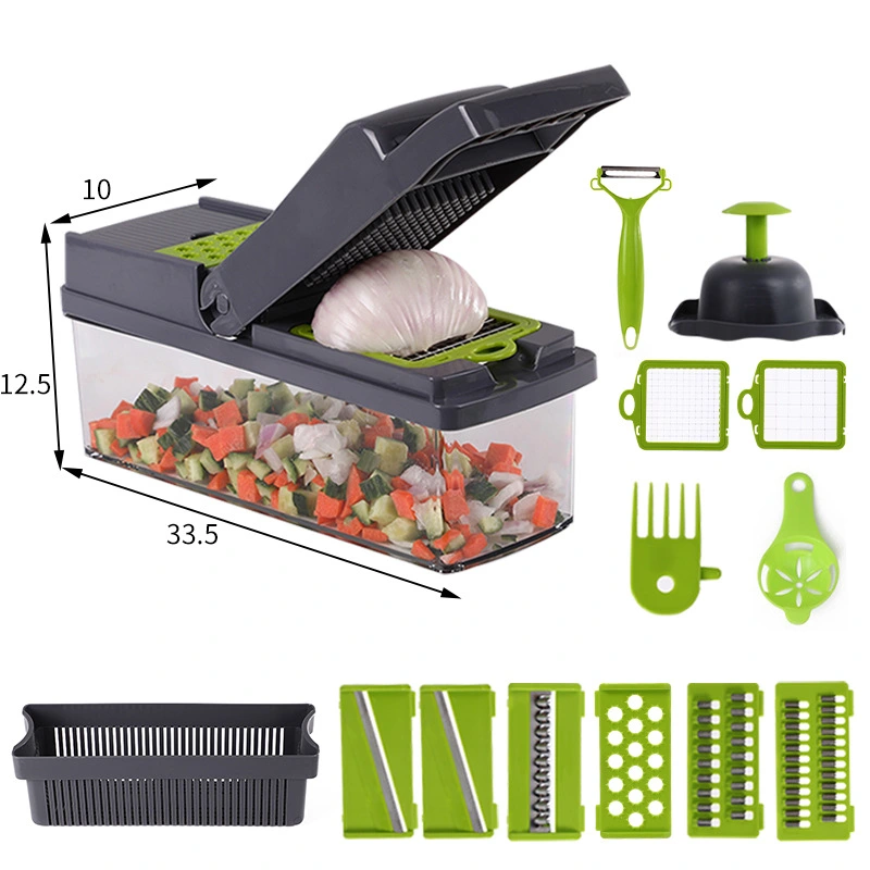 2023 New Multifunctional Vegetable Cutter Free Your Hands Salad Artifact Vegetable Cutter Ding Cutter