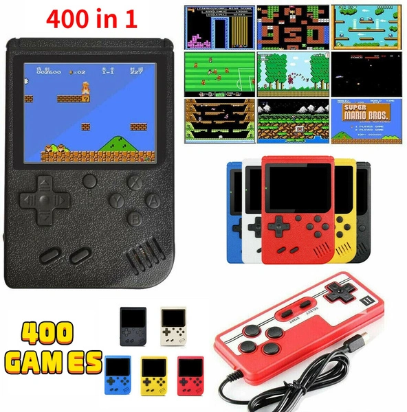 Makaron Retro Portable Mini Handheld Video Game Console 8-Bit 3.0 Inch Color LCD Kids Color Game Player Built-in 400 games