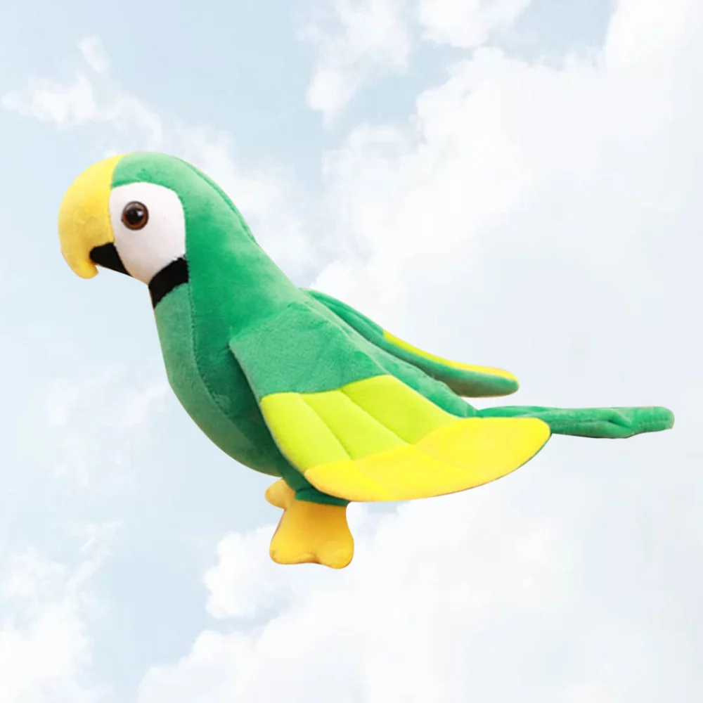 1PC Simulation Parrot Doll Adorable Plush Toy Lifelike Bird Toy Party Decorative Prop for Kids Girls