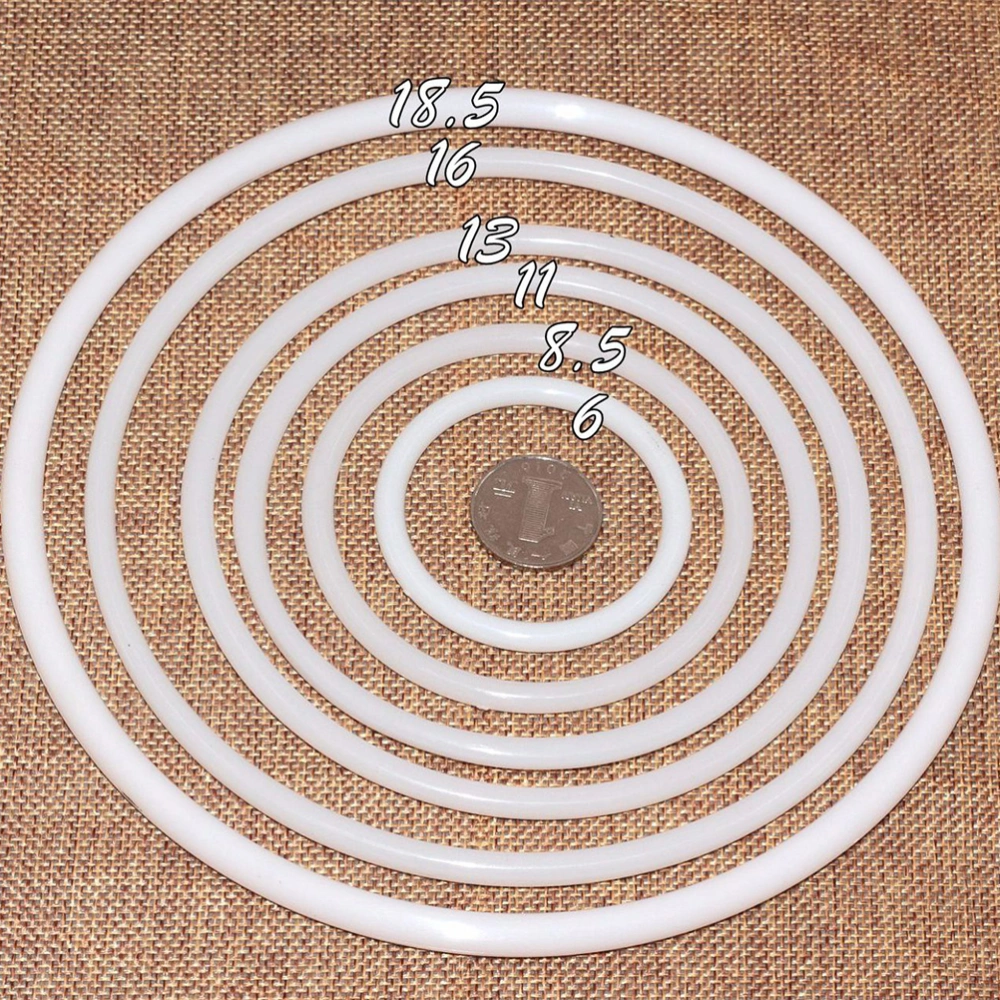 20Pcs Dreamcatcher Round Hoops White Plastic Circles DIY Dreamcatcher Material Accessories (11cm)