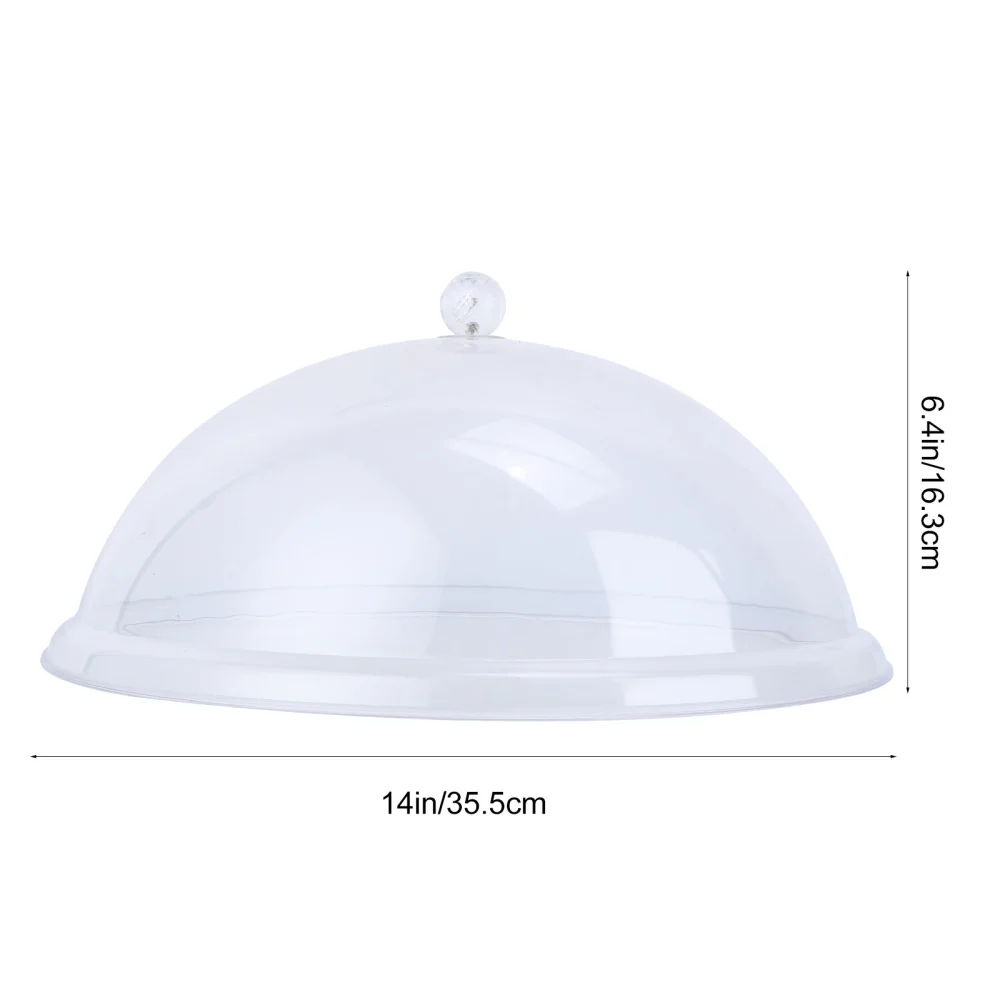 1pc PC Acrylic Food Cover Tent Transparent Dust Cover Round Shape Pastry Cover (14 Inches)