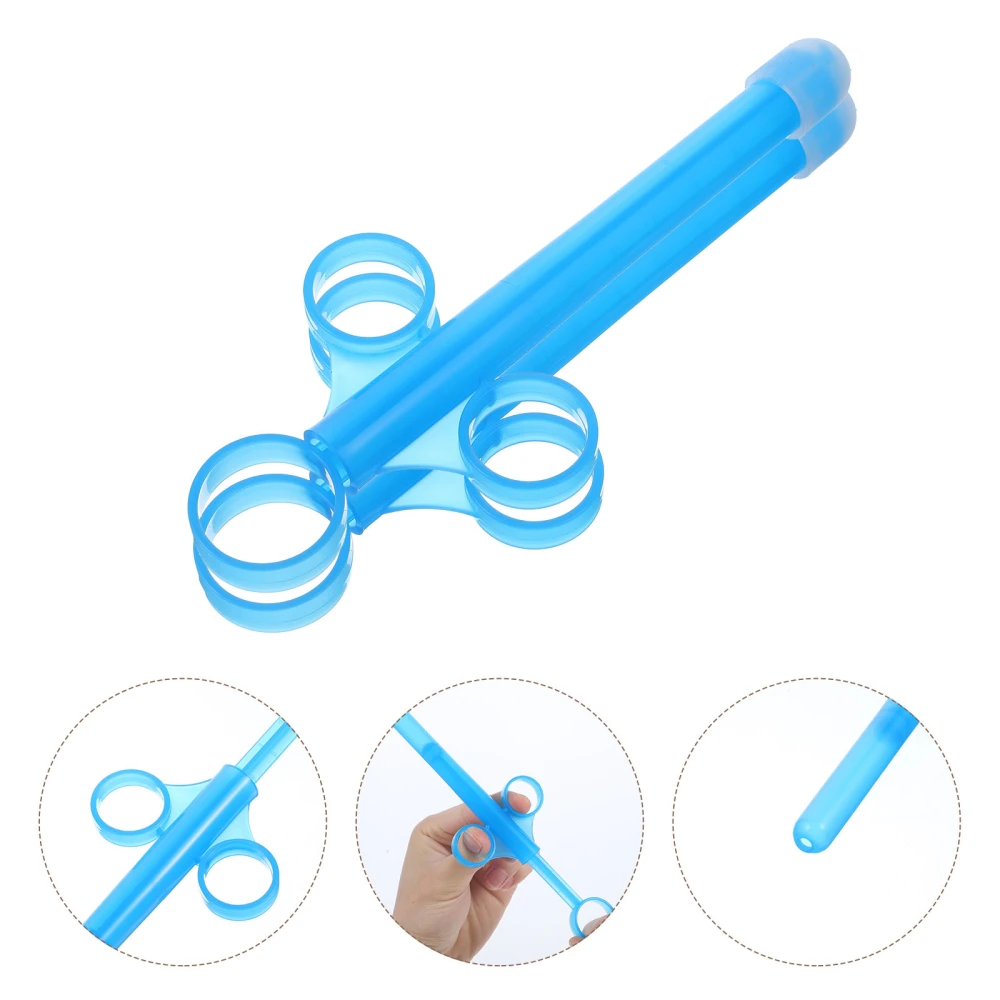 1 Pair Lubricating Oil Injectors Simple Lube Propellers Lube  Sexual Lubes Applicators for Female Blue