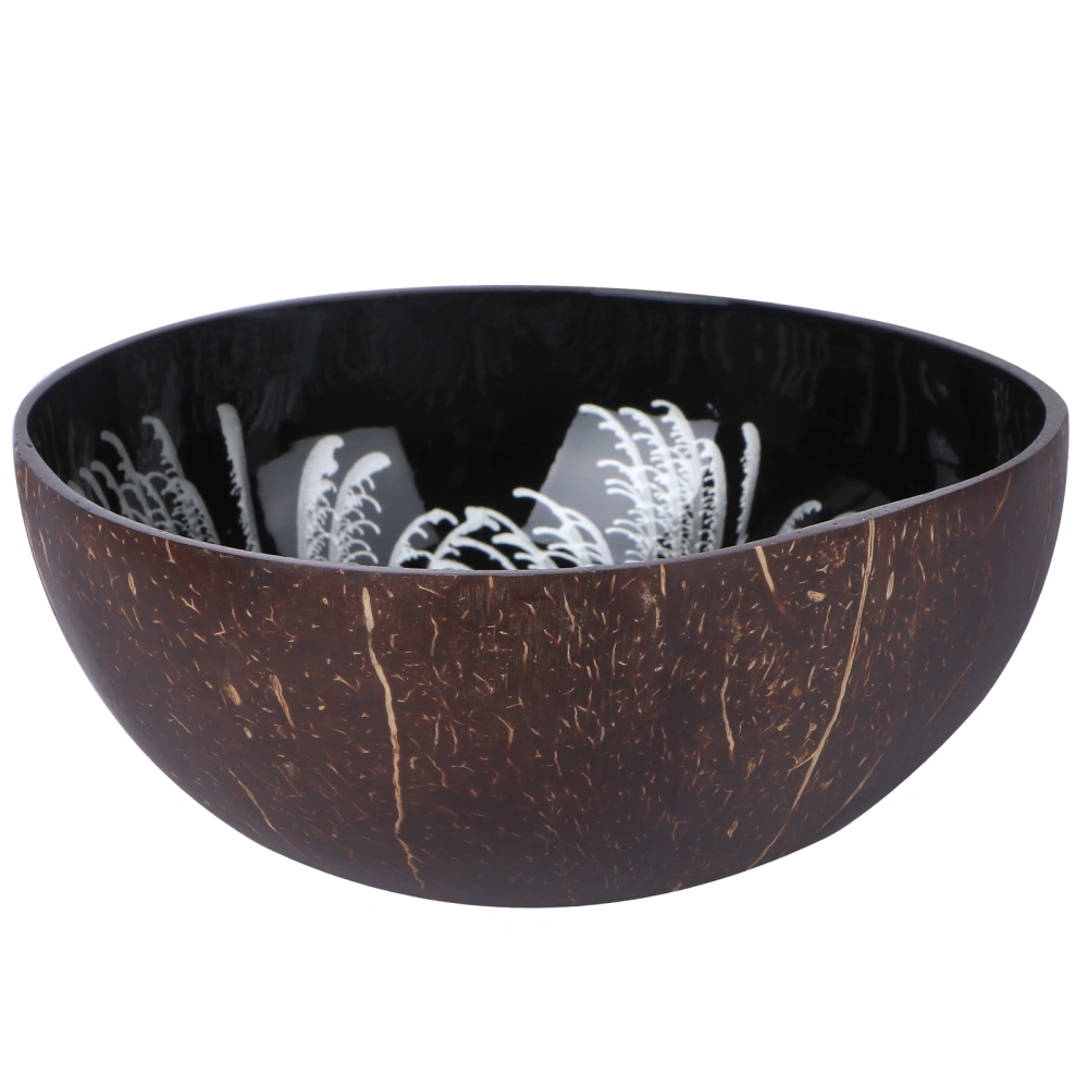 Natural Coconut Shell Bowl Storage Bowl Candy Container Nuts Holder (Pattern 5)