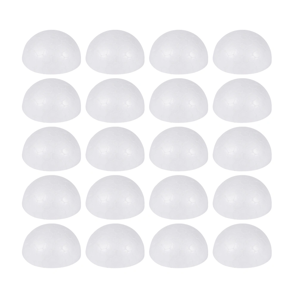 200 Pcs 3CM Half Ball Children Flower Arrangement Accessories DIY Craft Material Christmas Ornament Painting Layout Props Gifts Supplies (White)