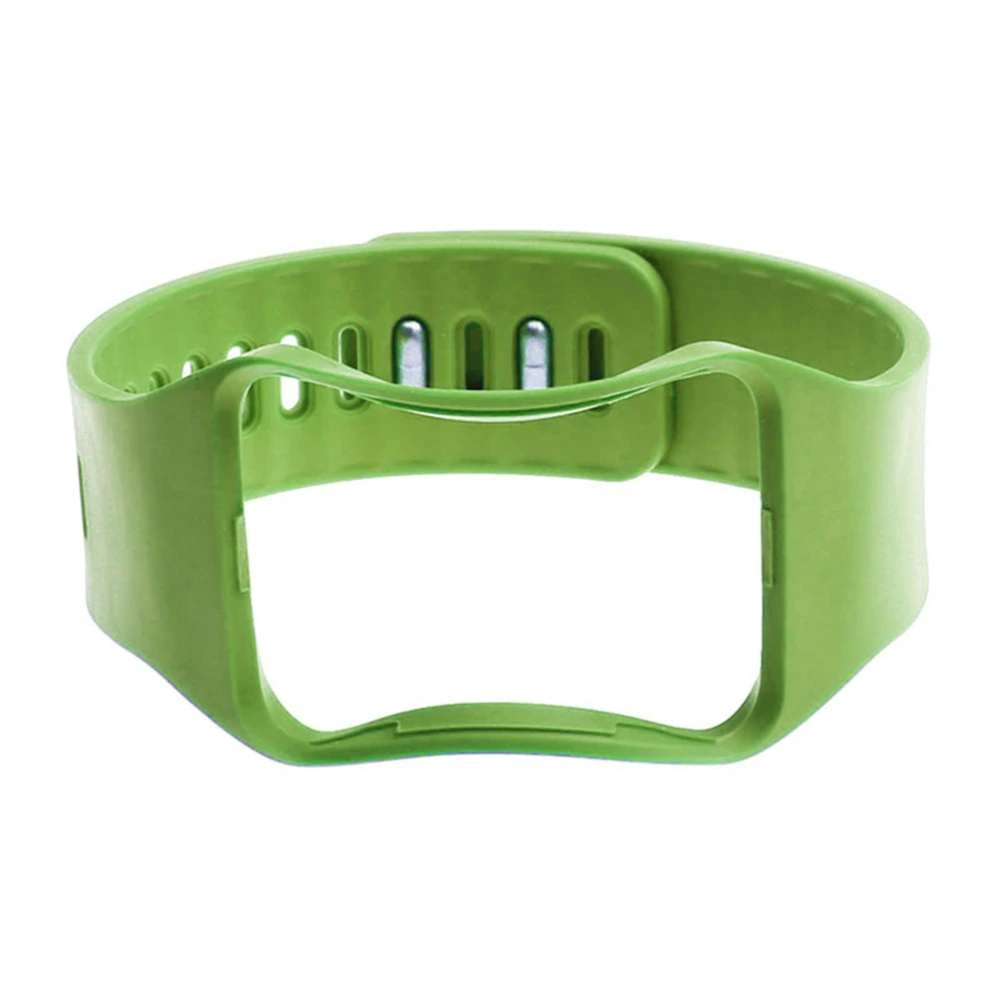 Simple PET Watch Band Solid Color Bracelet Replacement Wristband Smartwatch Strap Compatible for Gear S R750 (Green)