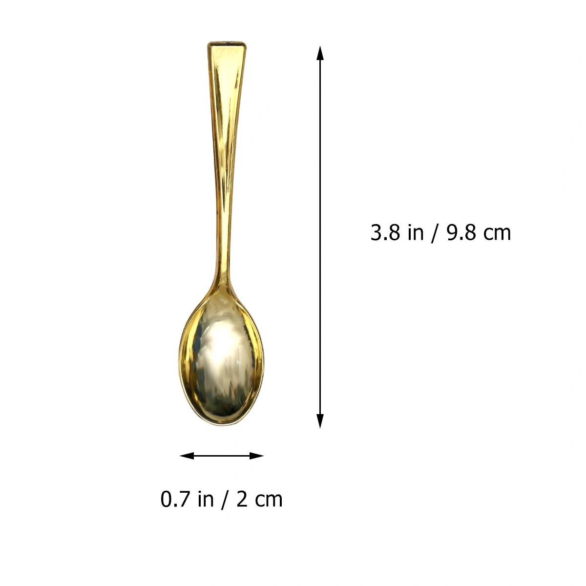 24PCS Plastic Disposable Golden Mini Spoon Set Plastic Imitate Metal Flatware for Barbecue Party Picnic