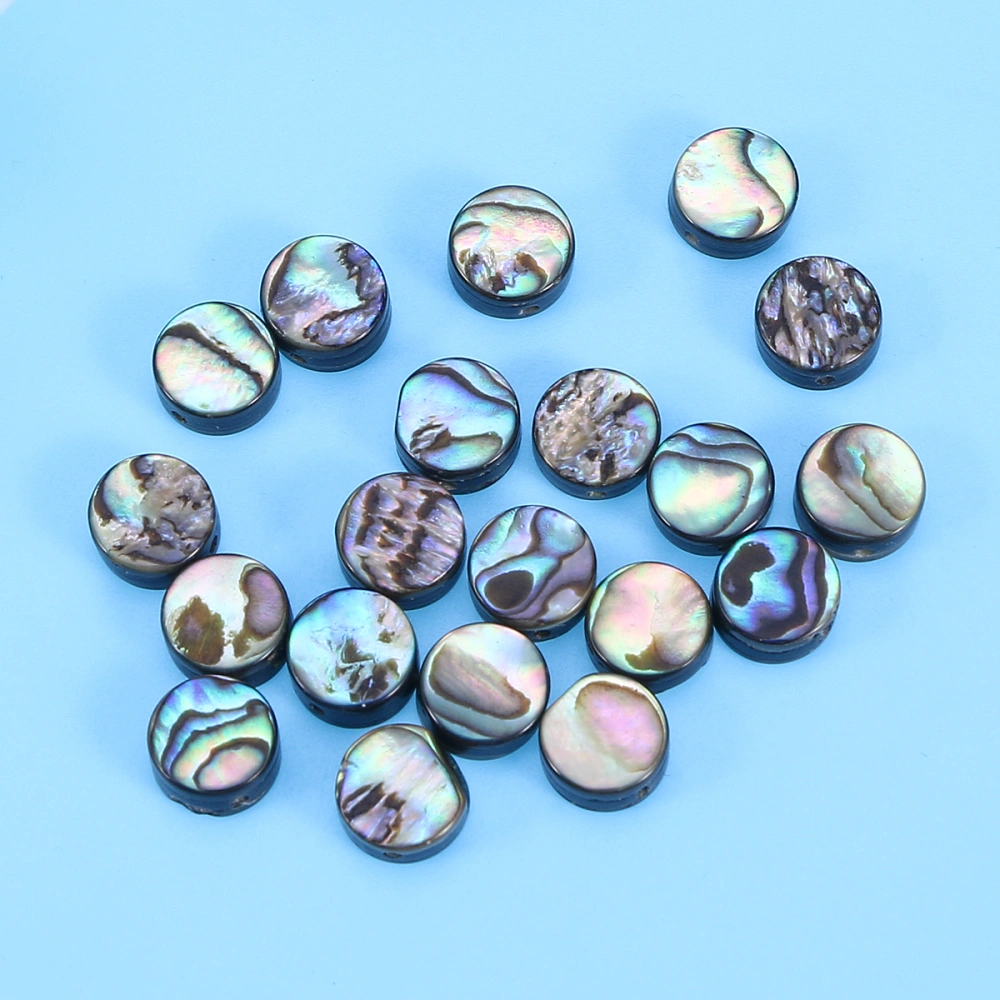 20PCS 10MM Abalone Shell Jewelry Accessories for DIY Necklace Bracelet Hanging Pendant