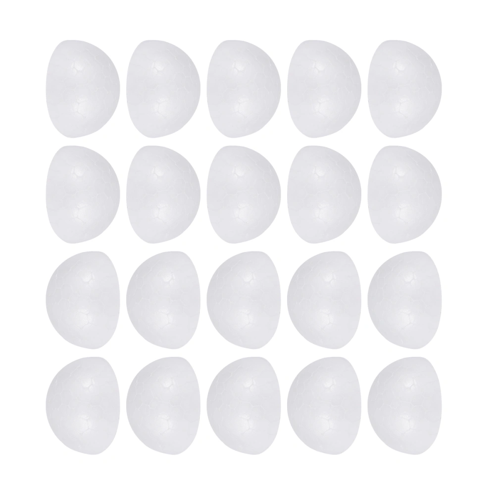 50 Pcs 6CM Half Ball Children Flower Arrangement Accessories DIY Craft Material Christmas Ornament Painting Layout Props Gifts Supplies (White)