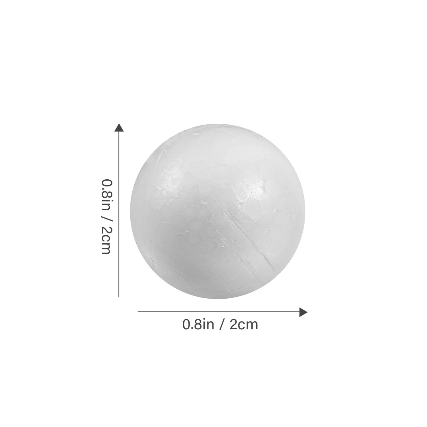 100pcs Wedding Decoration Modeling Craft Solid Polystyrene Balls Round Spheres DIY Stuff (Solid 2cm)