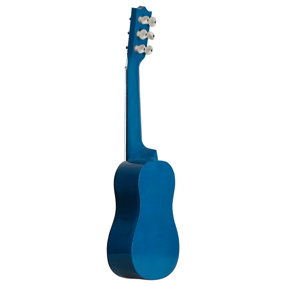 21 Inch Folk Acoustic Guitar Beginner Music Instrument 6-String Guitar for Home School Kids Music Class Supplies (Blue)