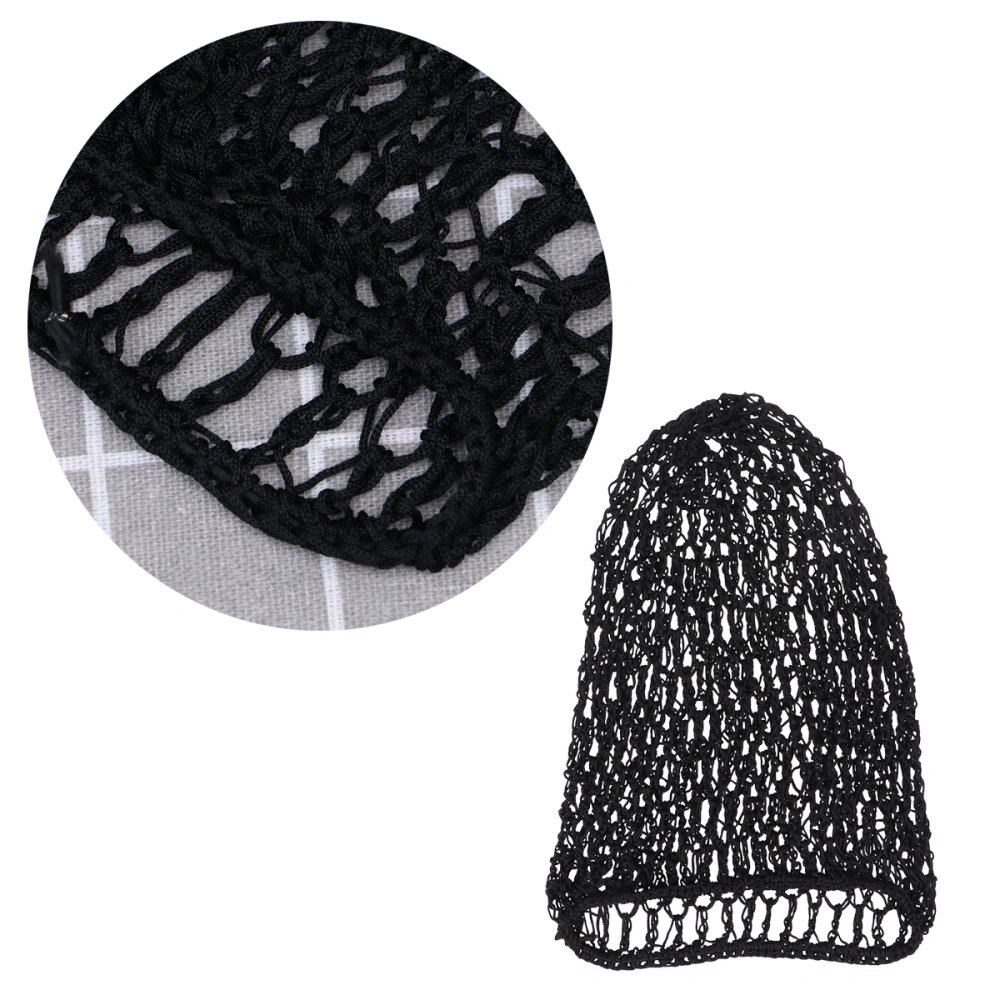 Hair Net Bands Snood Cover Rayon Net Hair Net for Sleeping Crochet Hairnet for Women Lady (Black)