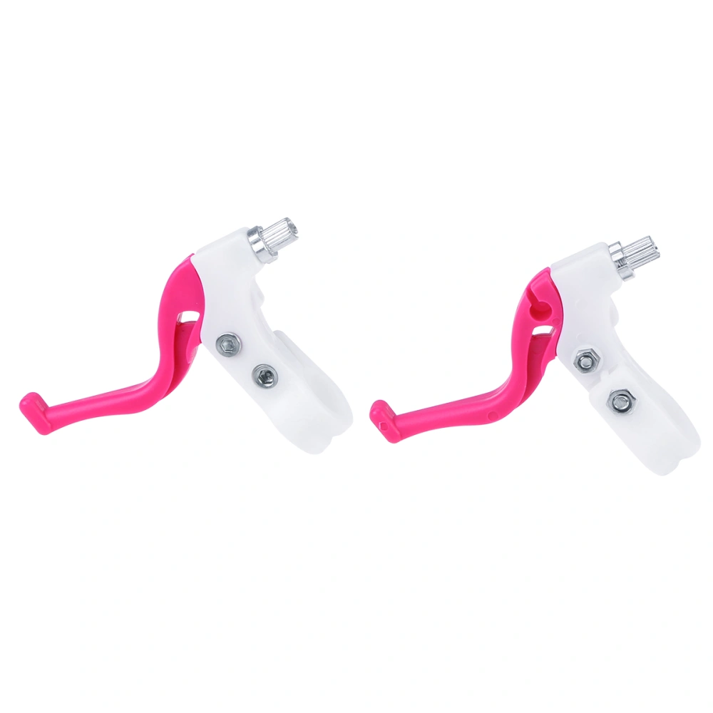 Pair of Children Brake Lever Brake Handle Kids Bike Cycling Brake Levers Bike Spare Parts Accessories (Rosy)