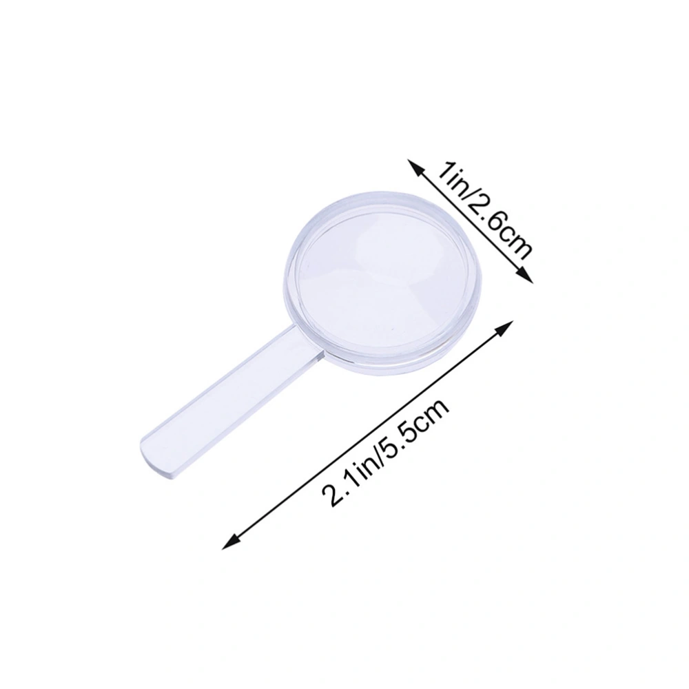 12pcs 5X Plastic Magnifying Glasses Handheld Mini Magnifying Glass Portable Small Magnifiers for Kids