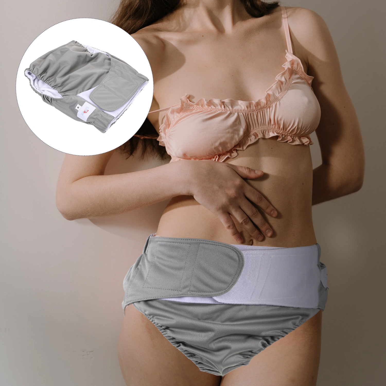 1PC Large Adult Nappy Reusable Washable Diaper Adjustable Large Nappy for Old Man Disabled Postoperative Care Size M (Random Color)
