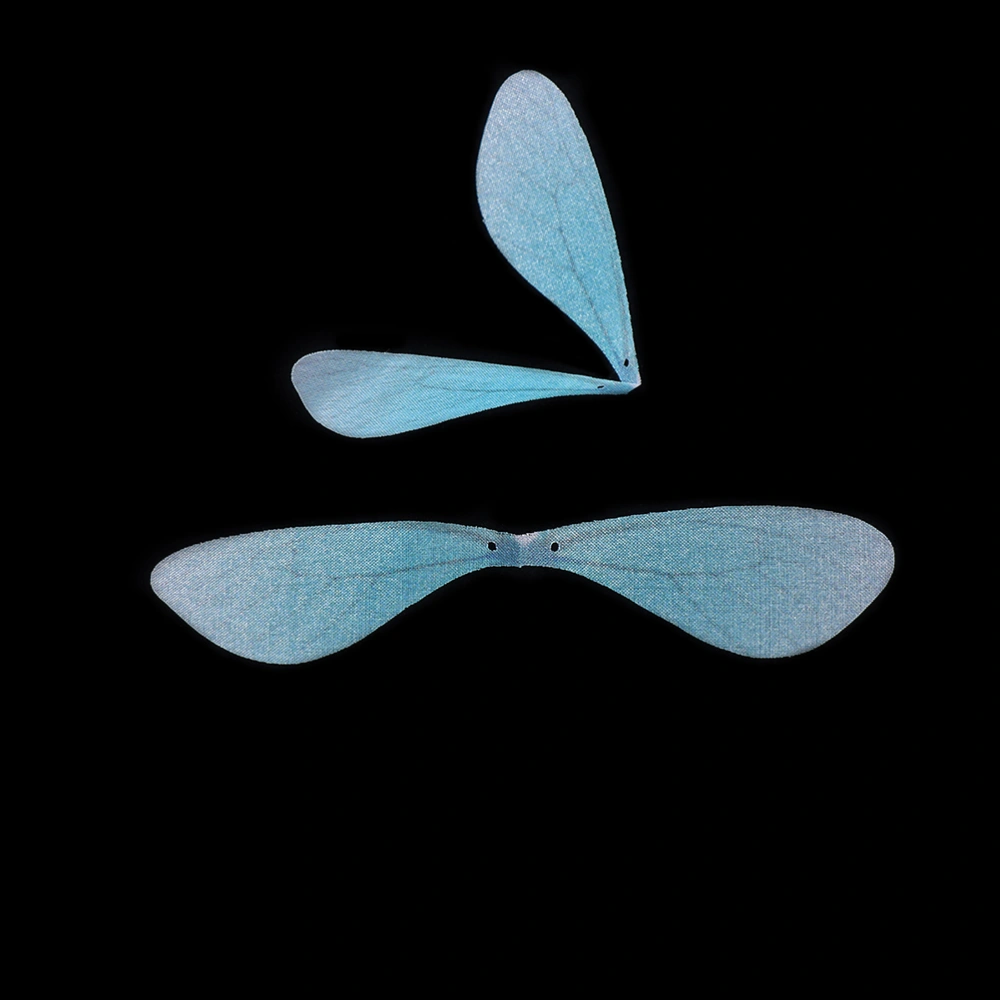 50Pcs DIY Handmade Simulated Dragonfly Wings Decors Cloth Art Dragonfly Wings Craft for Decor(Light Blue)