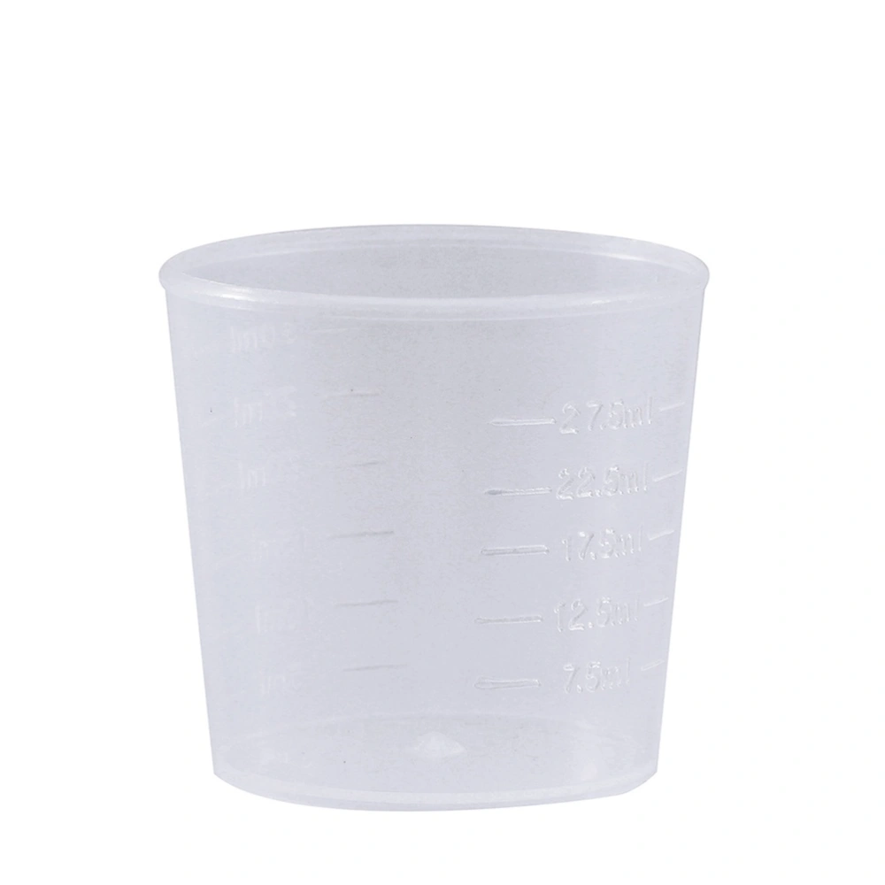 25pcs 30ml Plastic Graduated Cups Measuring Scale Cups Transparent Liquid Container for Mixing Paint Stain Epoxy Resin