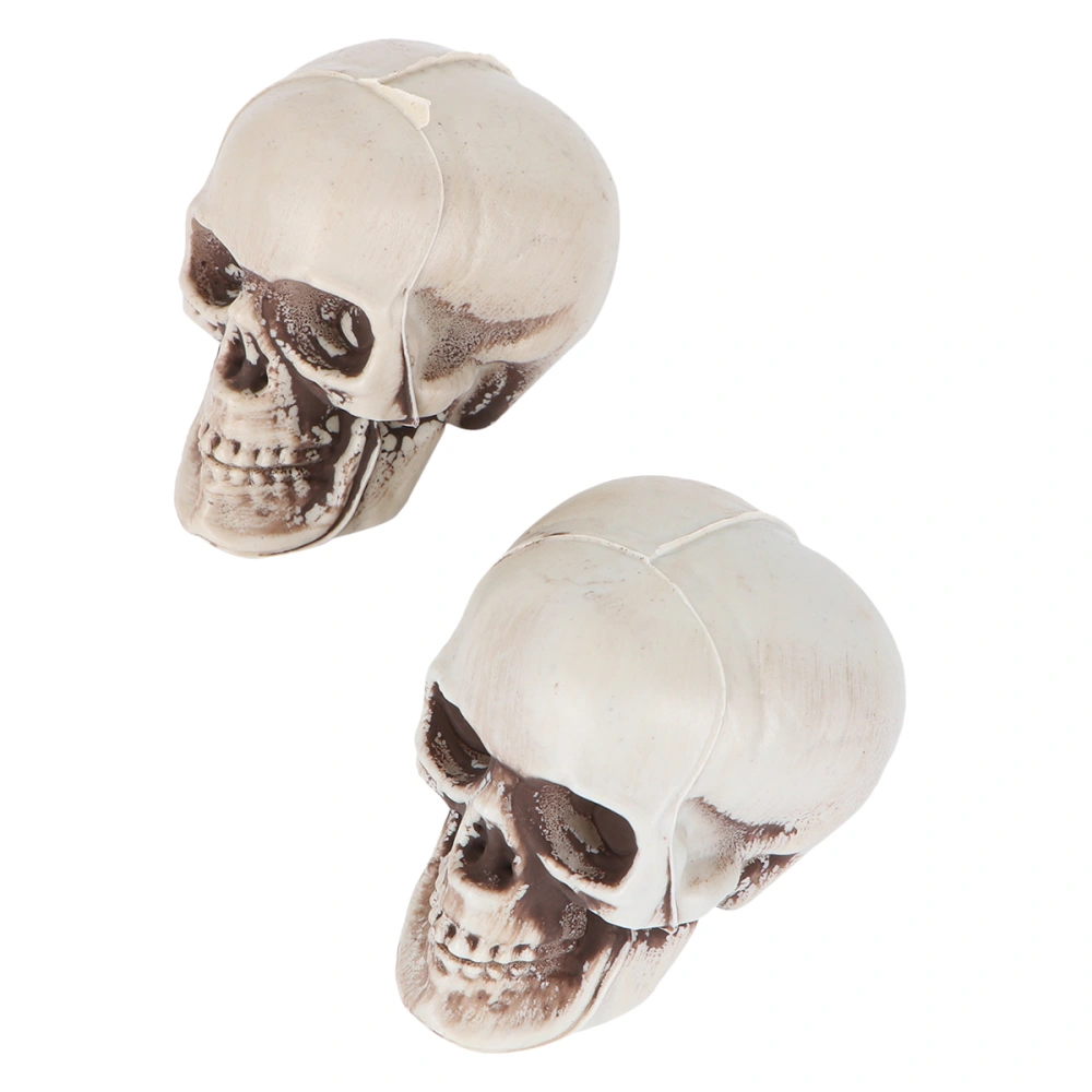 4pcs Realistic Plastic Skull Mini Horriable Jaw Halloween Prop Ornament Halloween Party Decoration