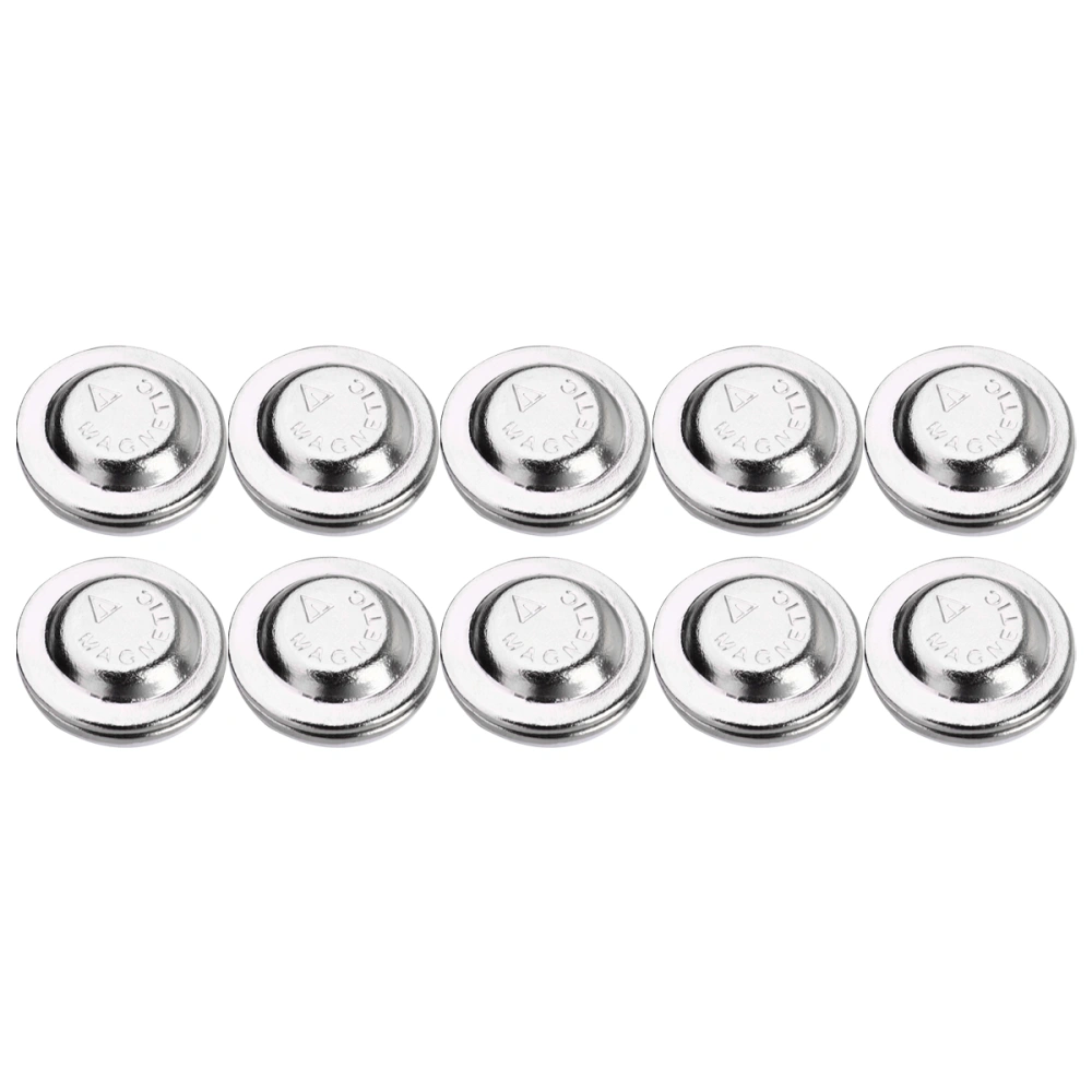 24 Pcs 17mm Round Alloy Magnetic Snap Brooch Pin Colorful Scarf Clasp Snap Buttons for Costume Fun Badge Party Decoration (Silver)