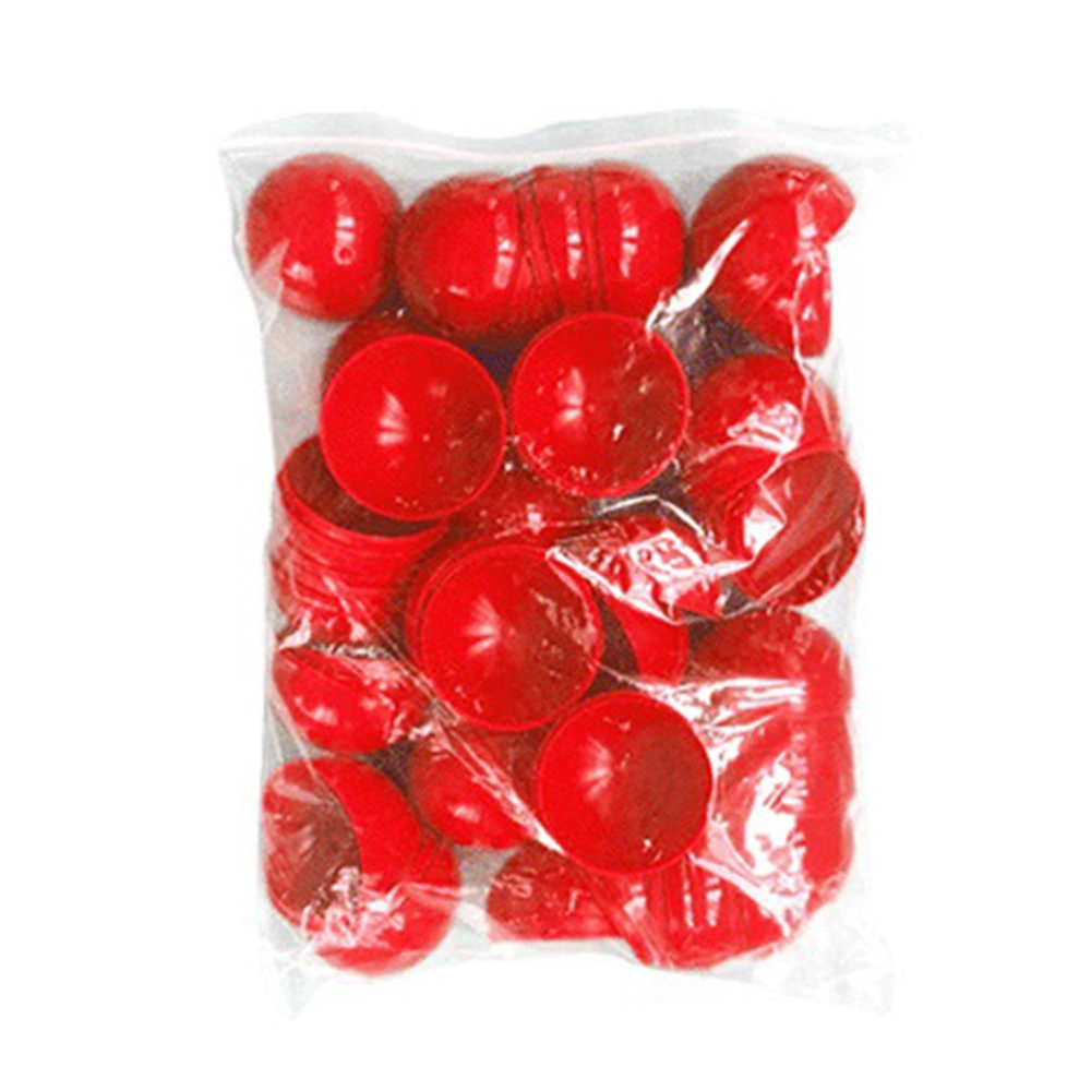 50pcs Activity Lottery Balls Small Funny Colorful Activity Hollow Balls for Game Party (40mm Diameter Red)