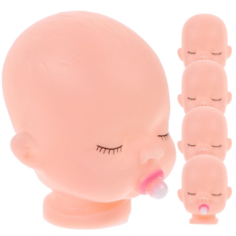 10pcs Lovely Baby Doll Head Decor Chic Artist Hand Painting Doll Body Part DIY Crafts Keychain Accessories