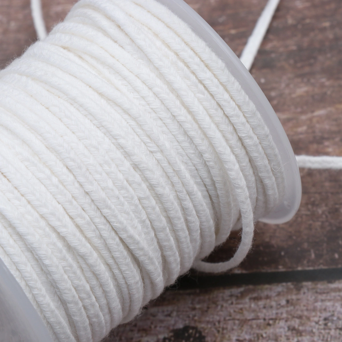 1 Roll 30 Meter Pre Waxed Wicks Candle Making Material DIY Cotton 32 Strands Braided Candle Wick Spool for DIY Candle (White)