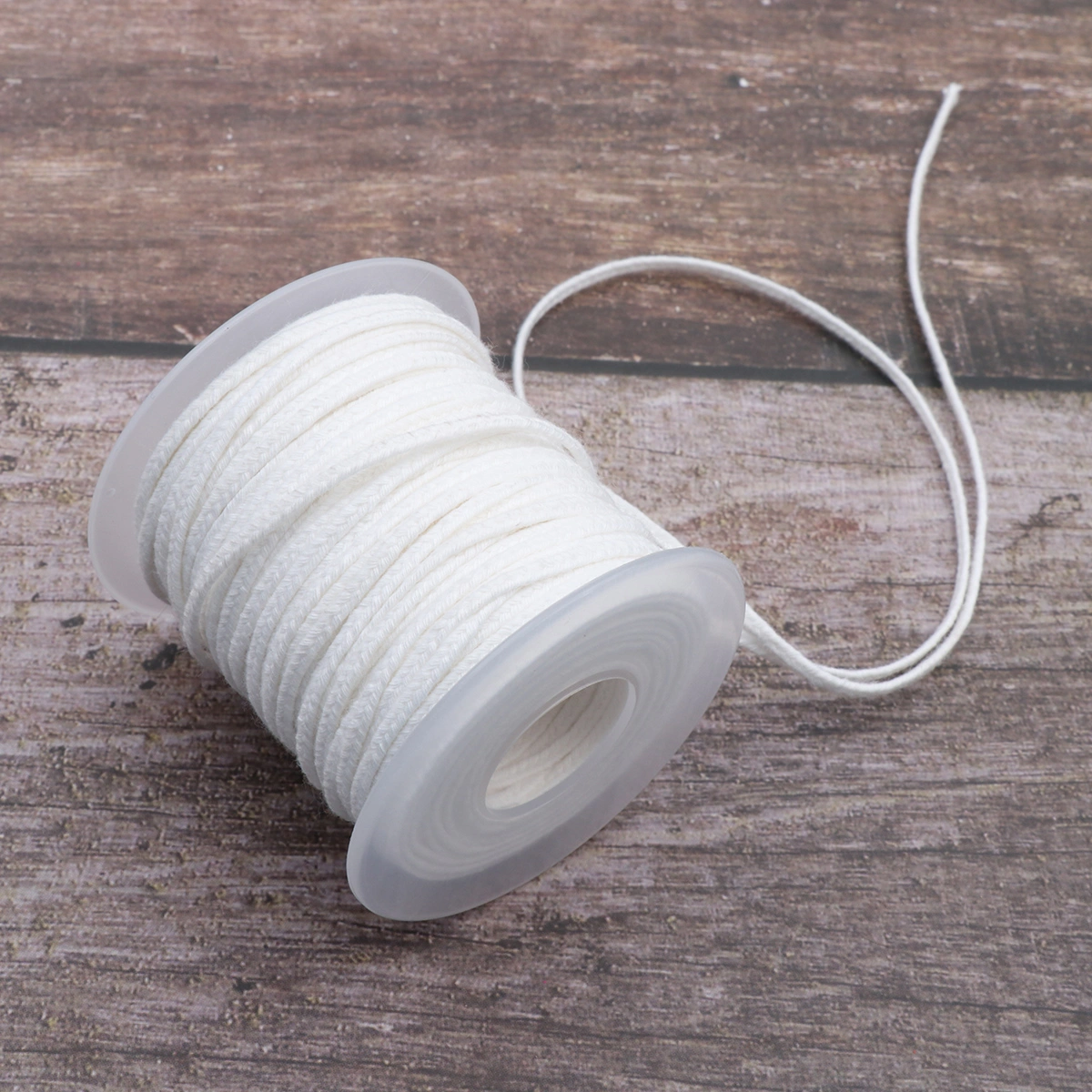 1 Roll 30 Meter Pre Waxed Wicks Candle Making Material DIY Cotton 32 Strands Braided Candle Wick Spool for DIY Candle (White)