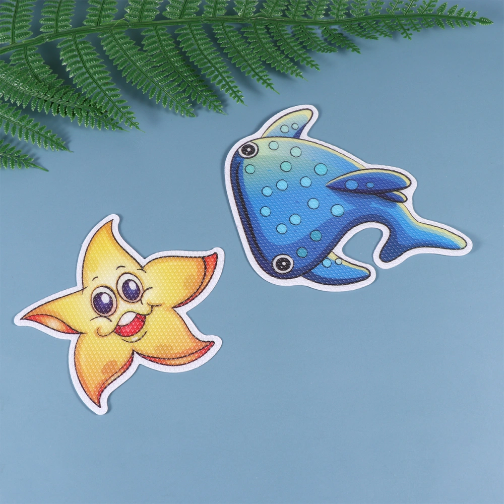 20pcs Marine Cartoon Stickers Cartoon Bathtub Stickers Prevention Decals Self-adhesive Tub Pasters