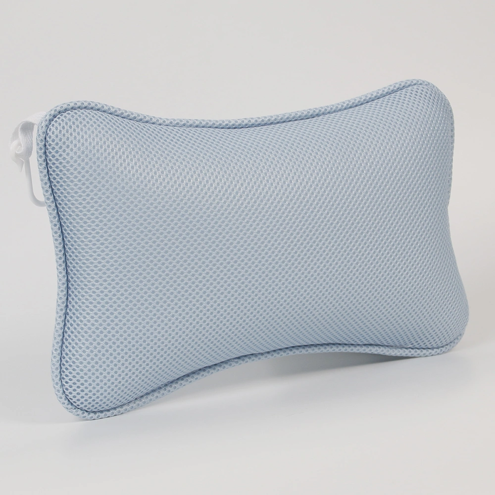 1PC Non-Slip Bathtub Pillow with Suction Cups Head Rest Spa Pillow Neck Shoulder Support Cushion (Blue)