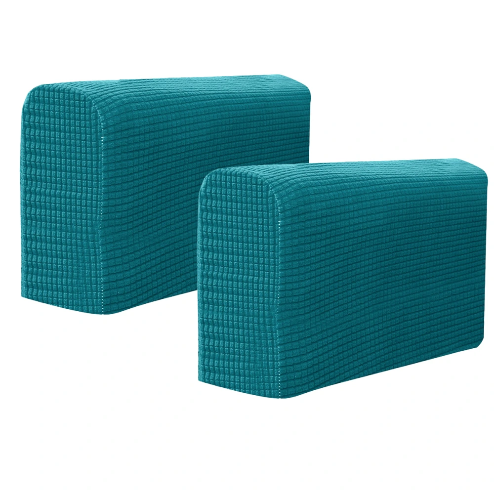 2pcs Universal Elastic Sofa Armrest Cover Simple Sofa Side Towels Protective Cloth for Home Office (Blue)