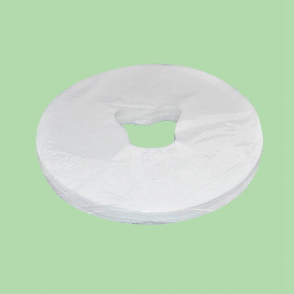 100 Sheets 29x28cm Disposable Face Massage Cover Pad Face Hole Pillow Cushion Mat Non-woven Fabric Cover Face Mask for SPA Beauty Salon Massage Hotels Mattress Cover (White)