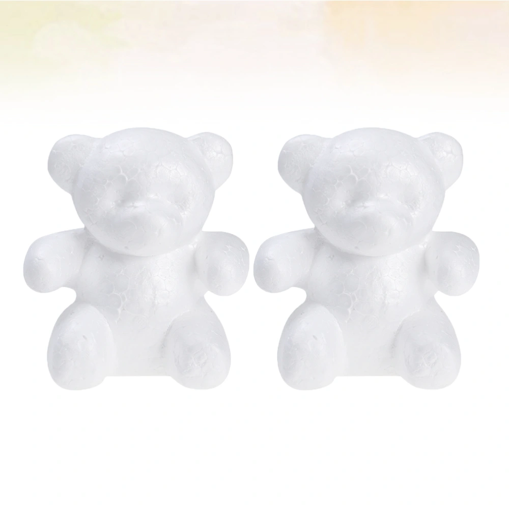 2pcs Valentine's Day Bear DIY Craft Funny Animal Bear Model Party Adornment (15cm Sitting Bear)