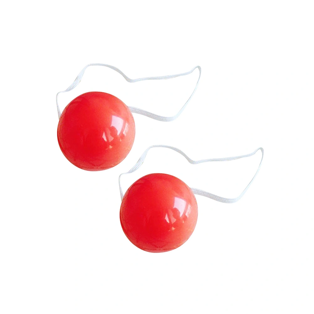 6pcs Glowing Red Nose Clown Nose Dress-up Props Stage Props for Christmas Halloween Party Costume Balls (Red)