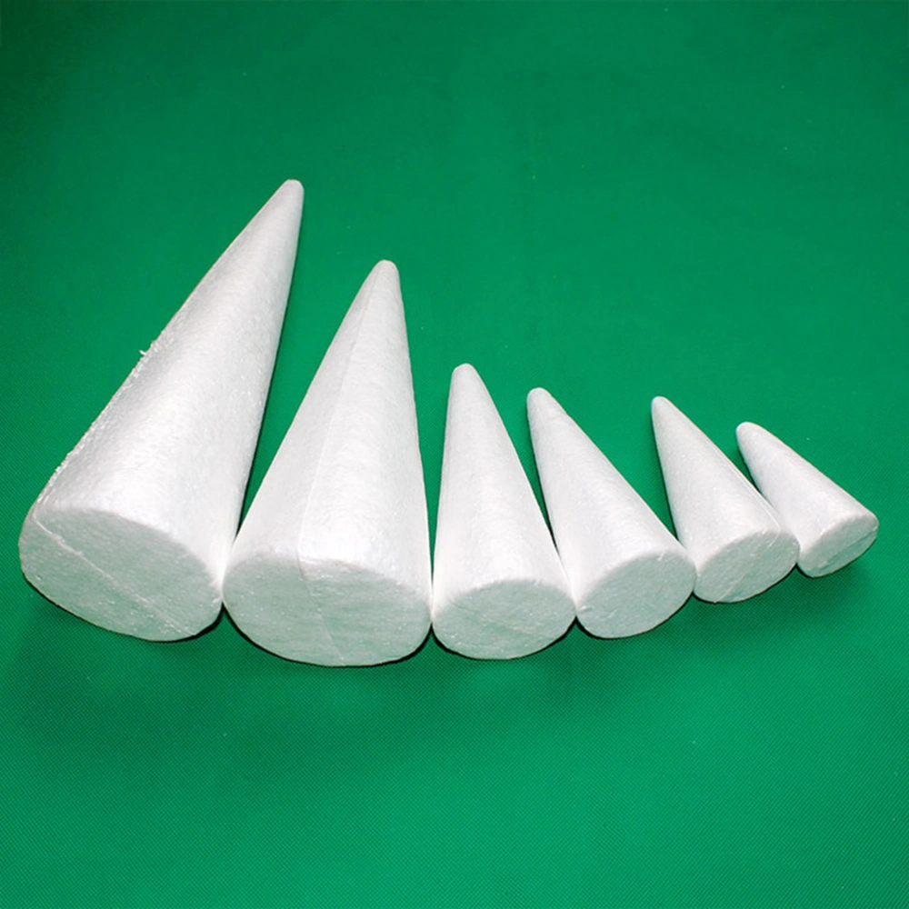 10pcs Kids DIY Craft Cone Accessories Christmas Cone Handmade White Solid Cone (14.3x6.2cm)