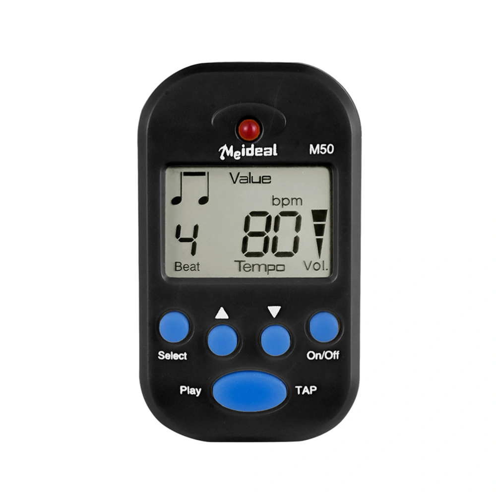 Guitar Digital Beat Tempo Universal Mini Metronome Mechanical Metronome High Accuracy with Clip (Black)