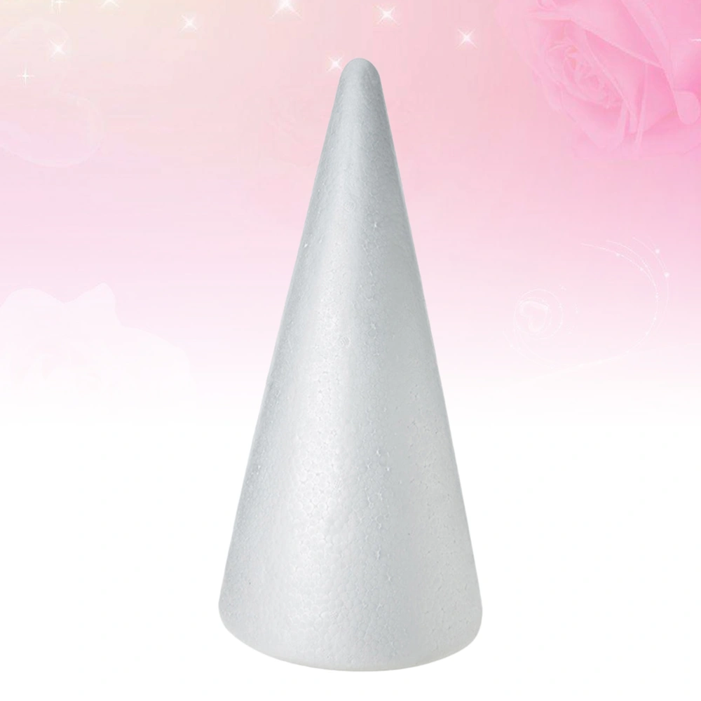 12pcs Kids DIY Craft Cone Accessories Christmas Cone Handmade White Solid Cone (12x5.5cm)