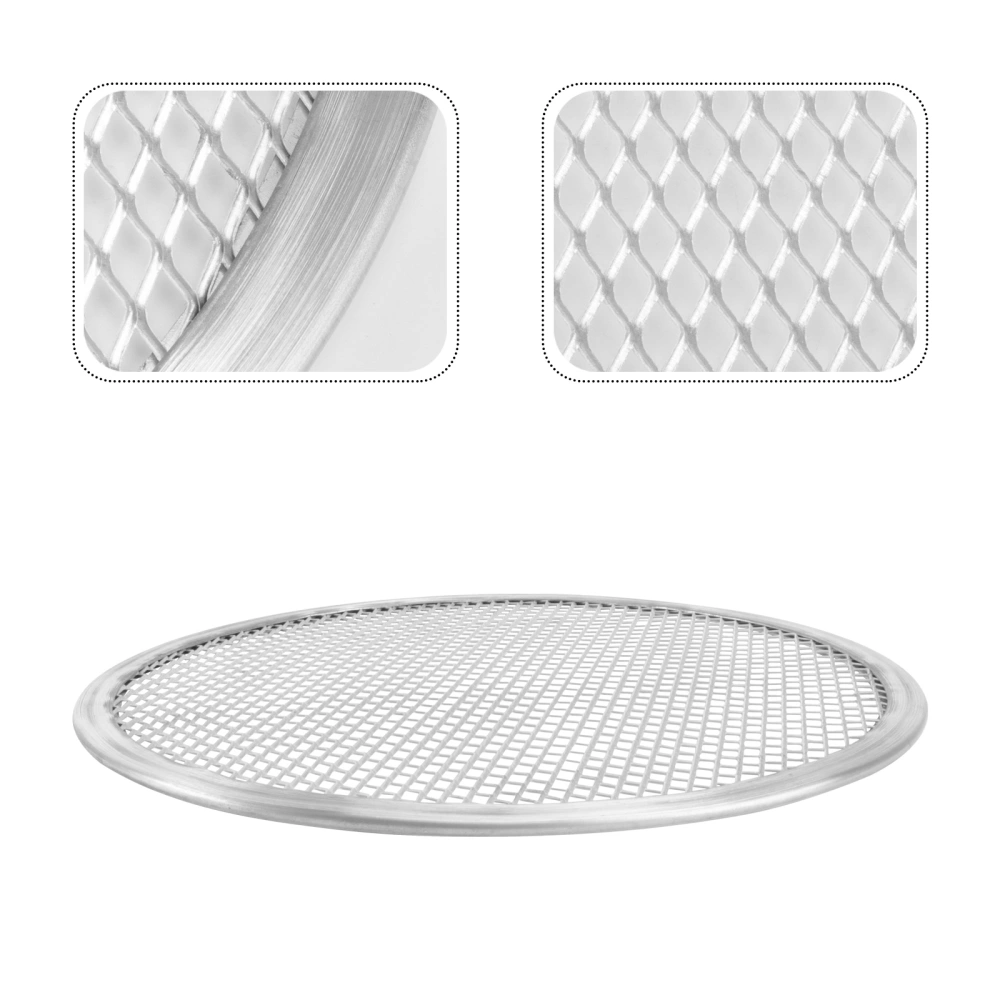 Pizza Pan Net Pizza Baking Pan Net Aluminum Pizza Pan Thicken Pizza Baking Net (17 Inches)