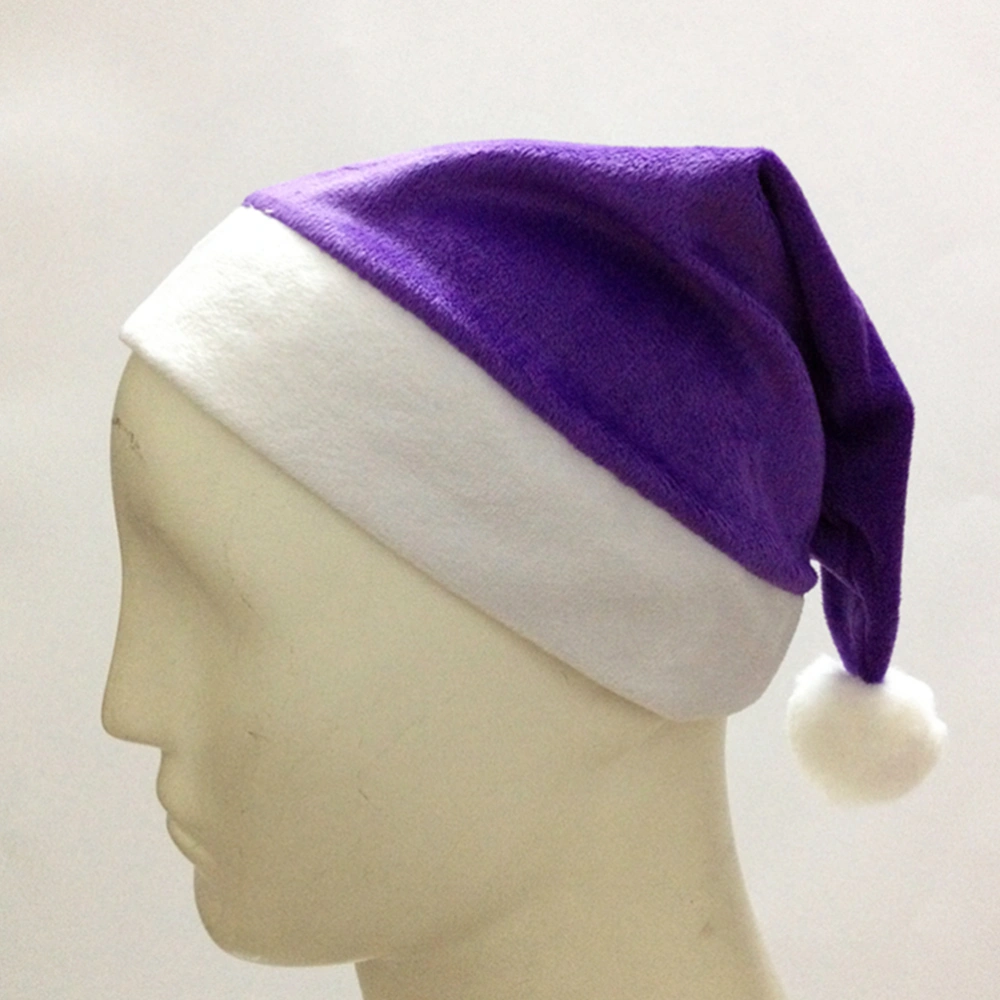 1pc Purple Santa Claus Hat Christmas Hat Singing Decoration for Kid Adult Xmas Festival Decor Gift Bag