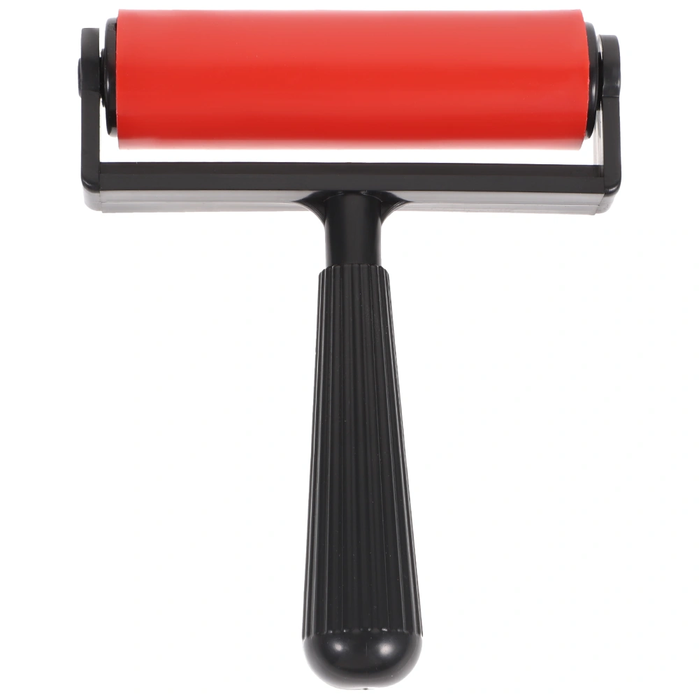 10cm Printmaking Rubber Roller Brayer Printmaking Roller Stamping Tool (red)