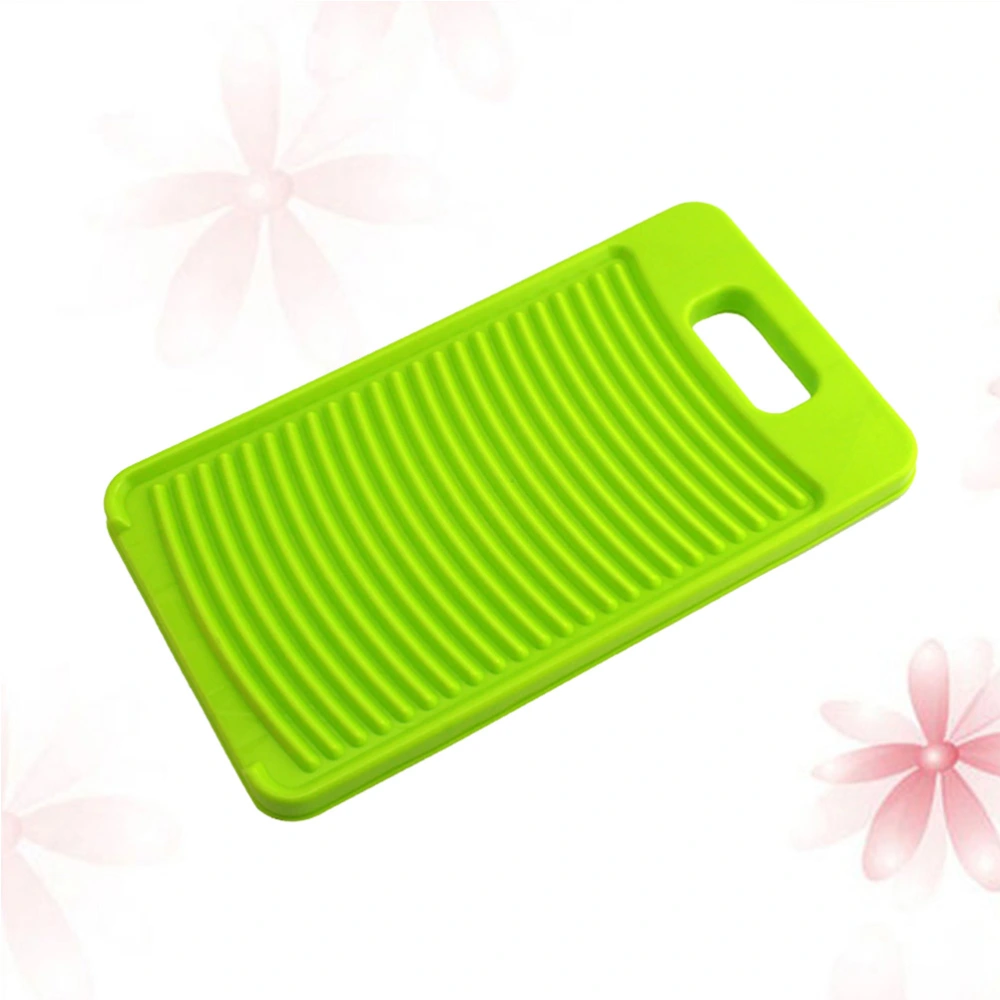 Non-slip Washing Washboard Plastic Home Washing Scrubbing Board Creative Laundry Washboard for Home (Green)