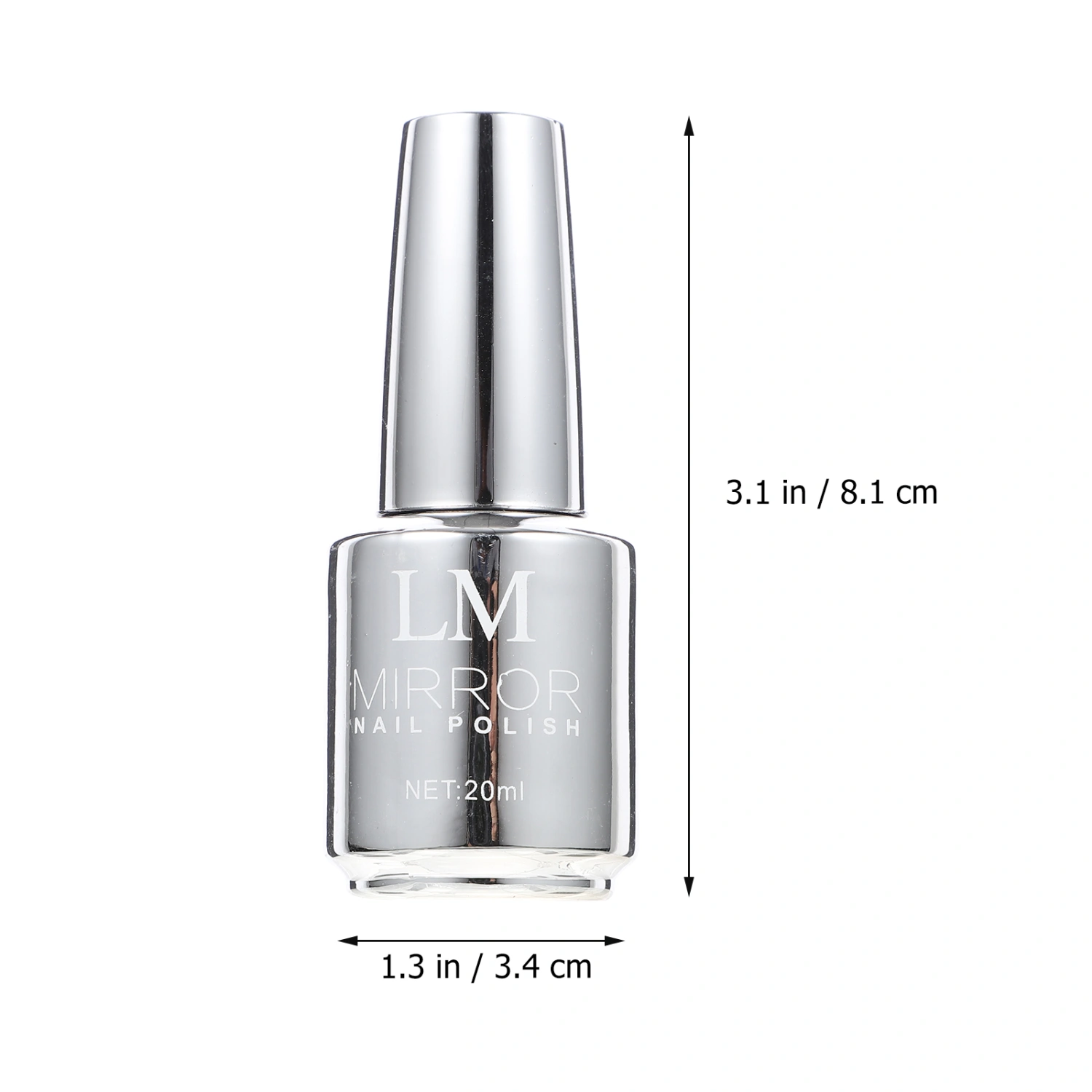 Mirror Nail Polish Metallic Color Nail Varnish Nail Art Gel Accessory (12# Silver)