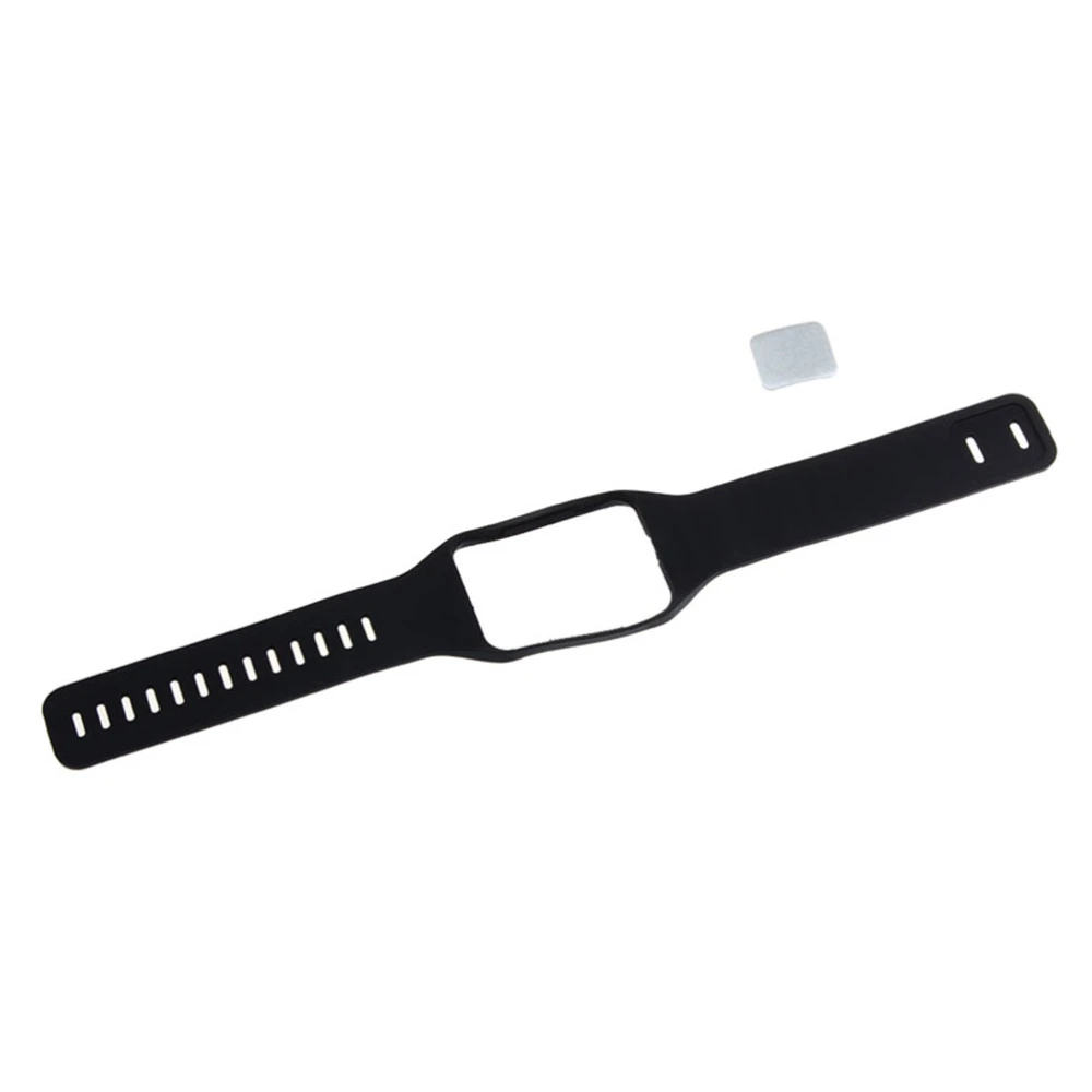 Simple PET Watch Band Solid Color Bracelet Replacement Wristband Smartwatch Strap Compatible for Gear S R750 (Black)