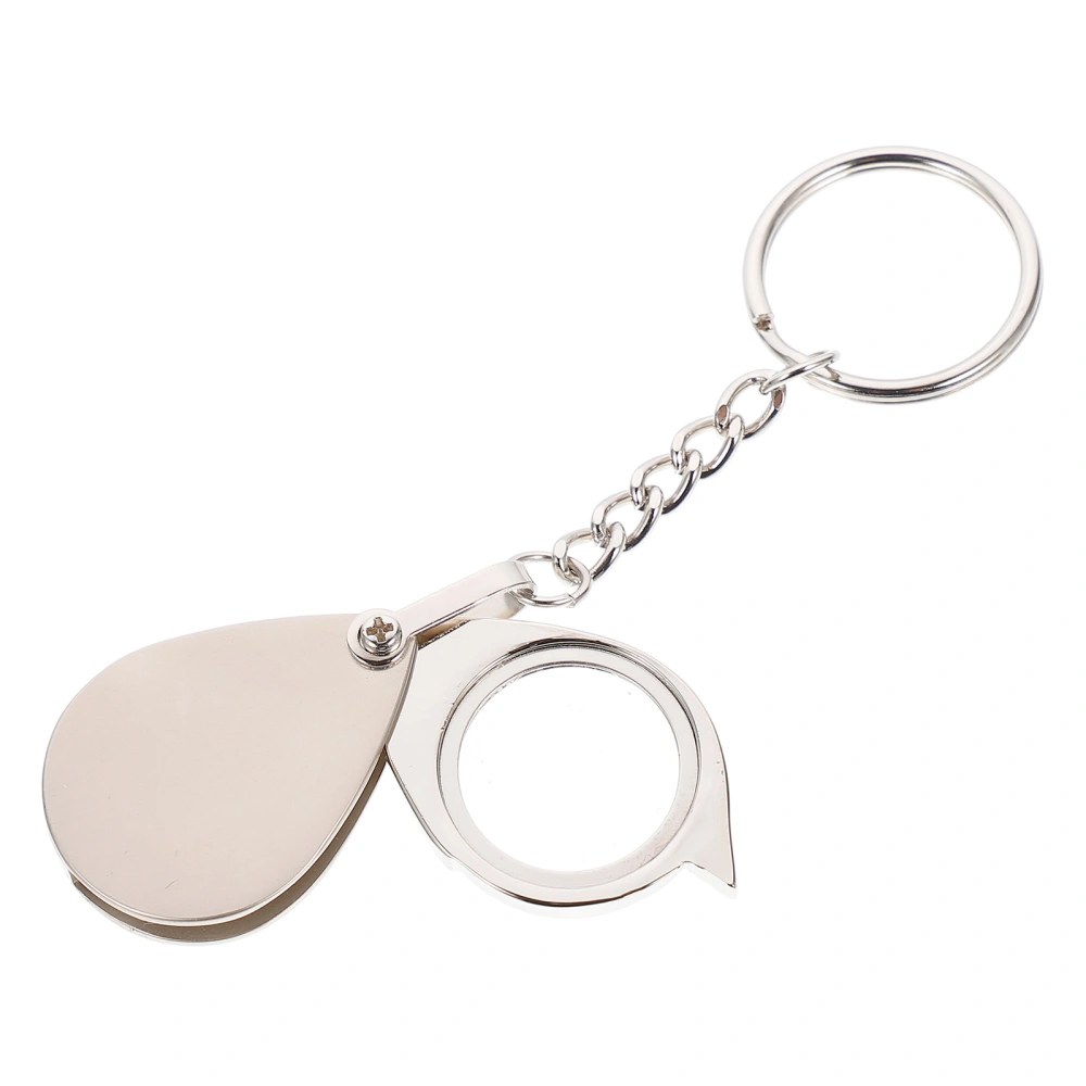 Mini Creative Portable Keyring 15x Foldable Pocket Eye Loupe Magnifier Keychain