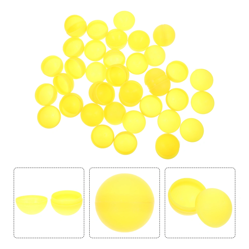 25pcs Lottery Balls Plastic Hollow Ball Table Activity Balls Pong Balls for Game Party Decoration 40mm Diameter Yellow