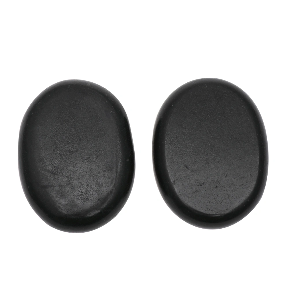 2pcs Power Stone Massage Stone Volcano Stone SPA Power Stone Natural Massage Stones (Size 4 Flat Side)