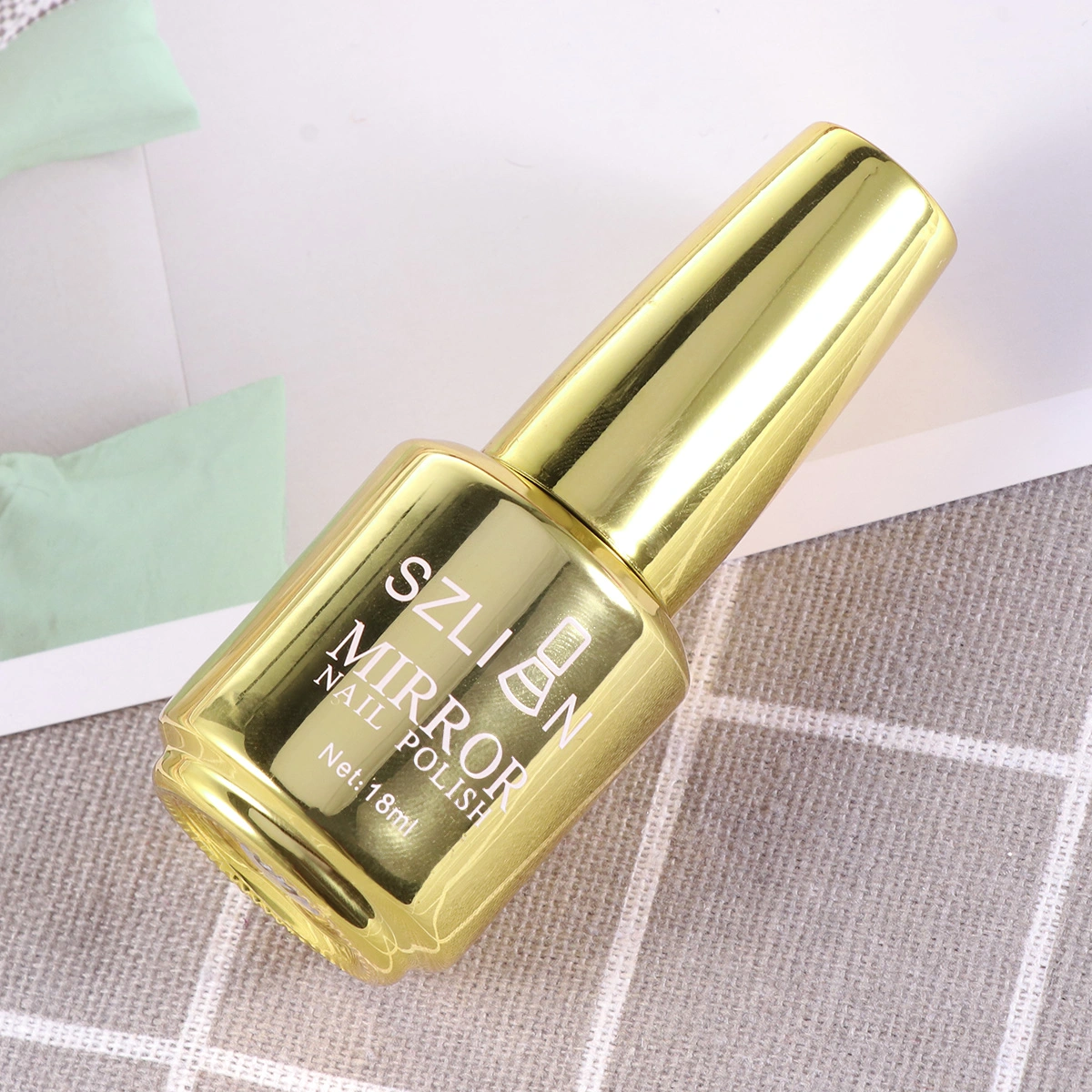 Mirror Nail Polish Metallic Color Nail Varnish Nail Art Gel Accessory (1# Golden)