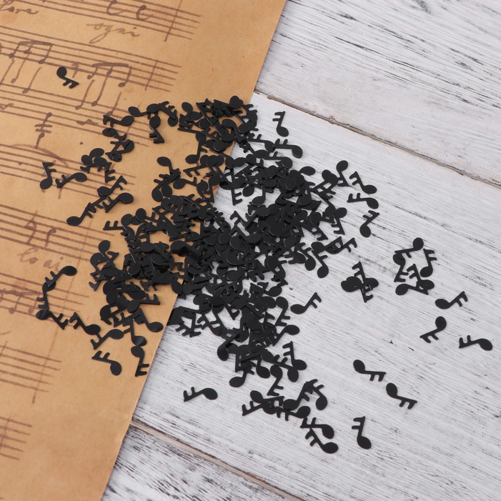 1 Pack 15g Musical Note Confetti Table Confetti Decoration Party Supplies for Music Party Birthday Wedding Baby Shower (Black)